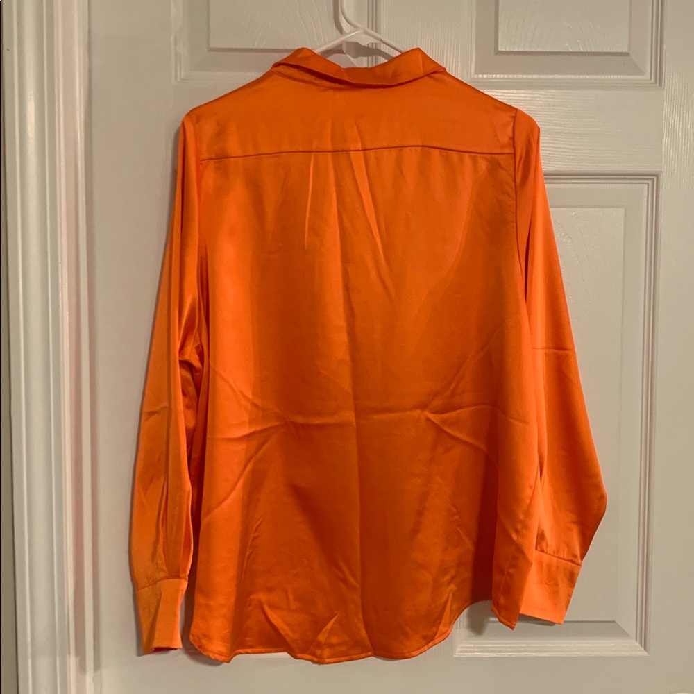 Gretchen Scott Mix Master Solid Poly Silk Shirt - image 4